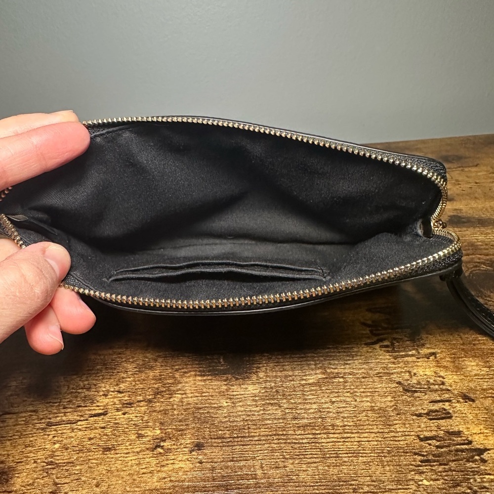 Coach Black Leather Wristlet - Picture 5 of 8